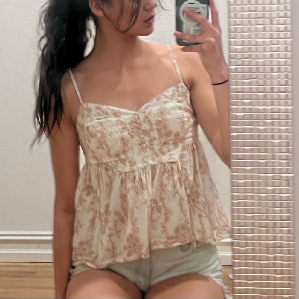 Urban Outfitters white and brown tank top